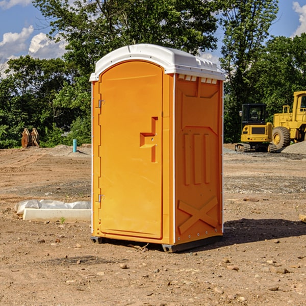 can i customize the exterior of the porta potties with my event logo or branding in Triana